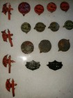 28 Lot antique Plug Chewing Tobacco Metal Tin Tax Tag Rare Vintage Old Badge Pin