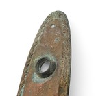 Antique Victorian Ornate Oval Door Knob Back Plate Cast Brass Or Bronze Hardware