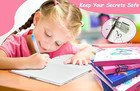 Girls Diary With Lock For Kids  7x5 25 Inches 160 Lined Pages Secret Pink Butter