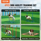 Vevor Dog Agility Training Equipment 4 Pcs Set With Hurdles Jump Ring Pause Box