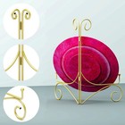 Plate Stand For Display Hinged Folding Design 6 Inch Picture Easel 6 Pcs Gold