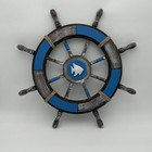 Wooden Handcrafted Ship Wheel 24      Rustic Nautical Maritime Home Decor