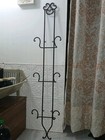 Wrought Iron Wall Hanging Plate Rack Vertical Mount 3 Plate Holder For Kitchen