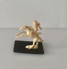 1950   s Celluloid Vintage Cowboy On Rearing Horse Figurine Marked Japan