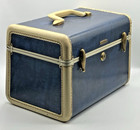 Vintage Samsonite Schwayder Train Luggage 4712 Makeup Travel Case Blue Marble