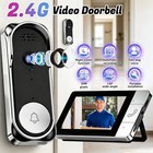 Smart Wireless Security Doorbell Hd Intercom Video Camera Door Bell 4 3  Monitor