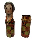 Gemma Taccogna Paper Mache Doll Lipstick Holder Htf Authentic Signed 