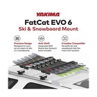 Yakima Fatcat Evo 6 Ski   Snowboard Roof Rack Mount For 6 Pairs Of Skis Or 4    