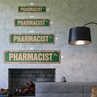 Pharmacist Vintage Plastic Street Sign Druggist Drug Pharmacy   Indoor outdoo   