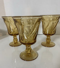 Vintage Fostoria Jamestown Amber Set Of 4 Water Goblets Glasses 5 7 8  Excellent