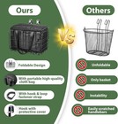 Bike Basket Front Folding Bicycle Basket With Removable Liner Bag  Quick Release