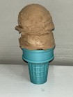 Realistic Handmade Faux Food Chocolate Ice Cream Cone Display Fake Bake