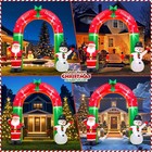 Christmas Inflatable Arch Outdoor Decorations Blow Up 8ft Santa Snowman