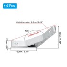 135 Degree Angle Corner Brackets 4pcs 4 33x0 87 Inch Aluminum Extrusion Profi   