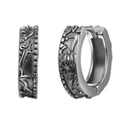 2pcs Men Women Stainless Steel Cross Skull Scorpio Hoop Huggie Hinged Earrings