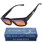 Fit Over Blue Light Blocking Glasses For Sleep  99  Amber Lens  Uv Protection