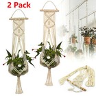 2pcs Handmade Flower Pot Hanging Baskets Macrame Plant Hanger Flowerpot Holder