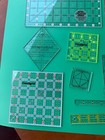 Set Of 17 Quilting Templates Clear Acrylic 9 5 x9 5  4 x14  6 x12  6 x6  3 5 x3 