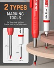 Carpenter Pencil Set - 2 Pack Mechanical Deep Hole Marker 26 Refills 