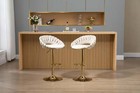 2pc Coolmore Swivel Bar Stools  Adjustable  Footrest  Kitchen   Dining