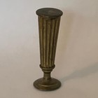 Antique Brass Or Bronze Wax Seal Stamp Figural Ribbed Pillar  Not Monogrammed