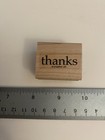 Stampin Up  Thanks Wood Mounted Rubber Stamp Rs23