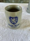 Vintage German Koch-brau Kusel Beer Stein Blue Lion Shield Stoneware 0 25l