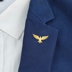 Men Eagle Suit Collar Brooch Lapel Pin Vintage Golden Silver Black Badge Pins