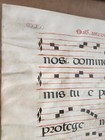Illuminated Vellum Manuscript Leaf Gregorian Chant Medieval Choir Antiphonary