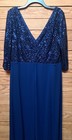 Ladies Plus Size 2x Long Blue Formal Gala Mother Of The Bride  groom
