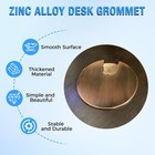 Desk Grommet 1-3 8   35 Mm   2 Pcs Brushed Silver