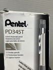 New - 12-ct Pentel Pd345 0 5mm Black Pencil   Side-advance Action Dozen