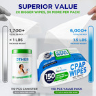 Cpap Mask Wipes Unscented Cleaner Wipes 150 Count   Travel Pack