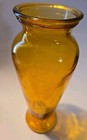 Vintage Amber Glass Flower Vase Smooth Tall Home Decor