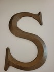Wooden Letter  s  Wall Mounted Decor  Brown Decorative Letter Sign