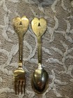 Herald Christmas Fork And Spoon 1972 A Michelsen Sterling Silver