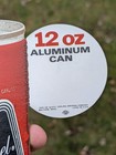 Carling Black Label Beer 12 Oz Aluminum Can Advertising Sign 1972 Vintage