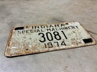 1974 Indiana License Plate Special Machinery