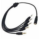 3 5mm 1 8  Trs 3 Pole 1 Male To 5x Female Audio Stereo Headphone Splitter Cable