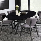 Round Waterproof Table Cover Elastic Tablecloth Vinyl Fitted 45 -56  R Black New