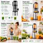 5 0  Large Feed Chute   Slow Masticating   Compact Cold Press Juicer
