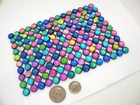 Tiny Lot 150 Pcs Round Gorgeous Dichroic Earring Bracelet Fused Glass  p6  Cab