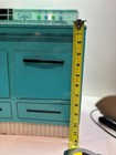 Vintage Wolverine Tin Litho Toy Stove Oven Turquoise Childs Range 12 