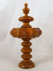French Antique Architectural Turned Carved Wood Stairwell Finial Staircase  2