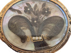 Victorian 10k Gold Hair Art Mourning Brooch Seed Pearl Mother Of Pearl Back nice