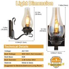 2 Pack Rustic Wall Light Vintage Oil Rubbed Bronze Sconce Amber Glass Fixtures