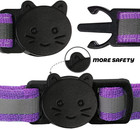 Cat Collar 2 Pack Reflective  Breakaway Bell personalized Kitten Collars