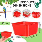 50 Pcs Cage Cups Chicken Feeder Cups 16 Oz Hanging Bird Food Water Bowl Bunny Ca