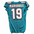  19 Brandon Marshall Miami Dolphins Game Used Reebok Jersey 2010 Adult Sz 44