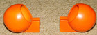 Vintage Pair Of Mid Century Modern Mcm Pair Orb Ashtrays Orange